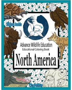 North America: Wildlife Educational Coloring Book