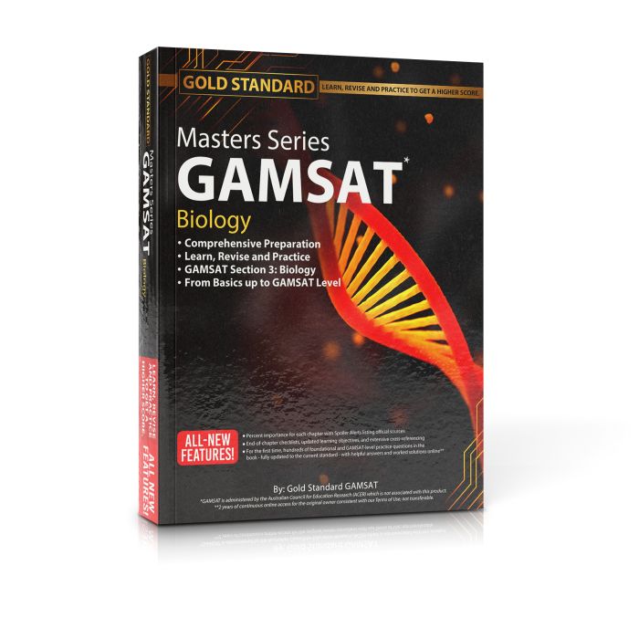 Masters Series GAMSAT Biology Preparation by Gold Standard