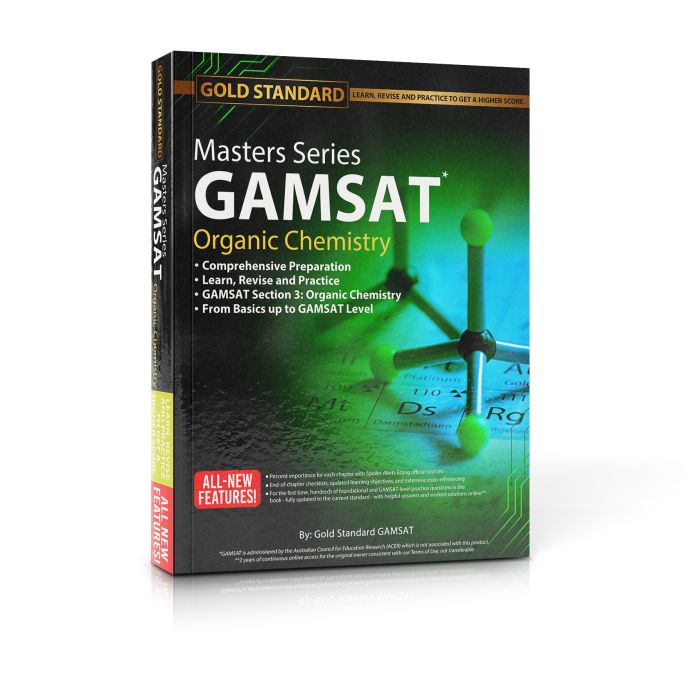 Masters Series GAMSAT Organic Chemistry Preparation by Gold