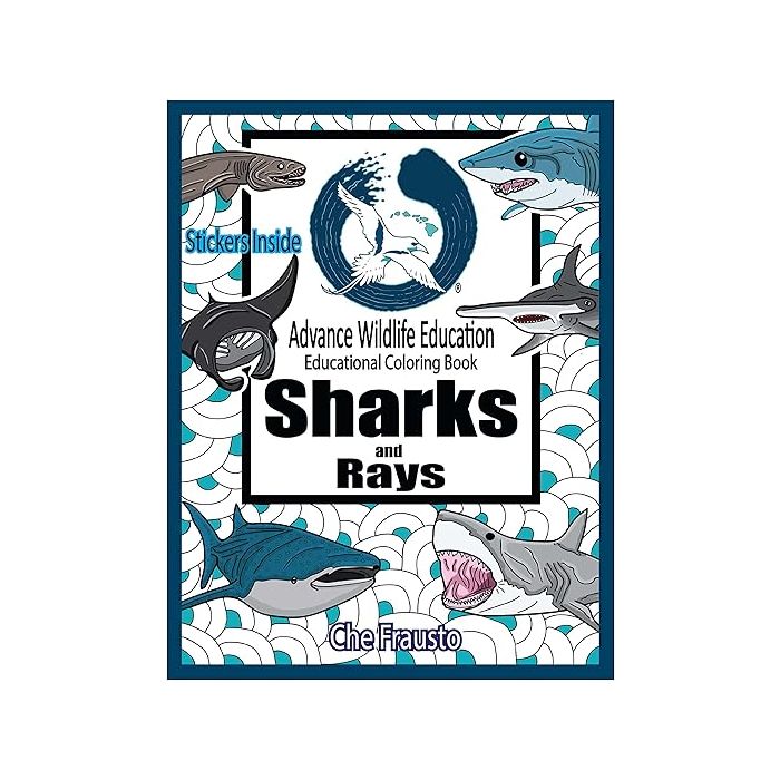 Sharks and Rays: Wildlife Educational Coloring Book