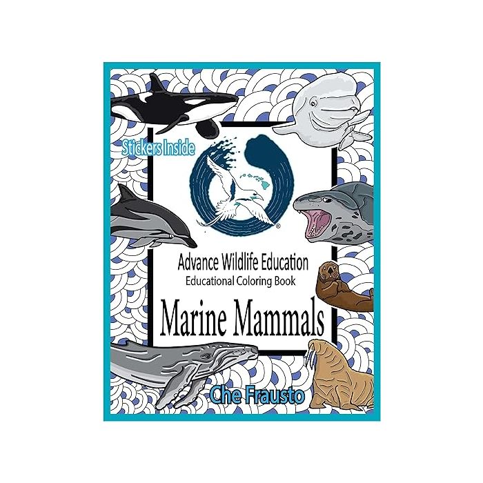 Marine Mammals: Wildlife Educational Coloring Book